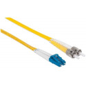 Intellinet Fiber Optic Patch Cable, OS2, LC/ST, 3m, Yellow, Duplex, Single-Mode, 9/125 µm, LSZH, Fib