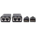 Manhattan 1080p HDMI over Ethernet Extender with Integrated Cables, Distances up to 30m with 2x Cat5