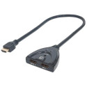 Manhattan HDMI Switch 2-Port, 1080p, Connects x2 HDMI sources to x1 display, Manual Switching (via b