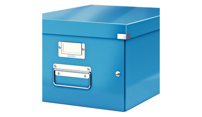 Hoiukarp kokkupandav Leitz WOW Click&Store, sinine, Medium 281x200x370mm (A4), lam.kartong