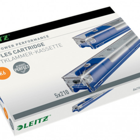 Klambrikassett K6 Leitz 5550/5551, sinine (5kasseti x210kl) 25lehte
