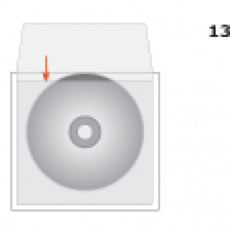 Kiletasku iseliimuv CD-le klapiga, 2tk. lehel, 1leht