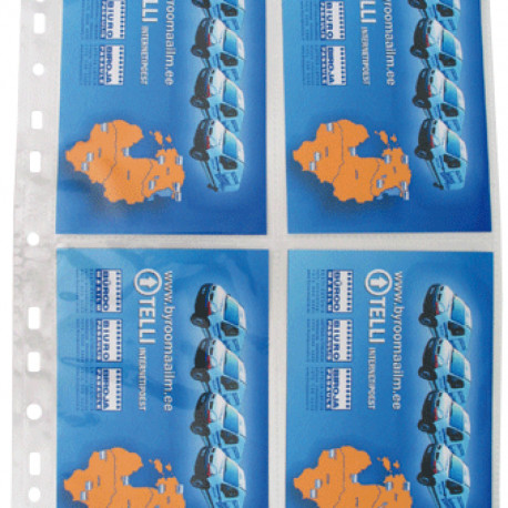 Kiletasku fotodele A4, köidetav, läikiv, 100 mic, 4 taskut 10x15 cm, 10 tk. pakis, Bantex