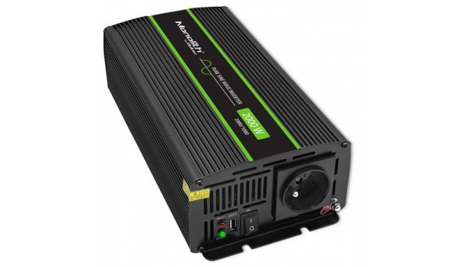 Qoltec Monolith toiteadapter/inverter auto 2000 W must