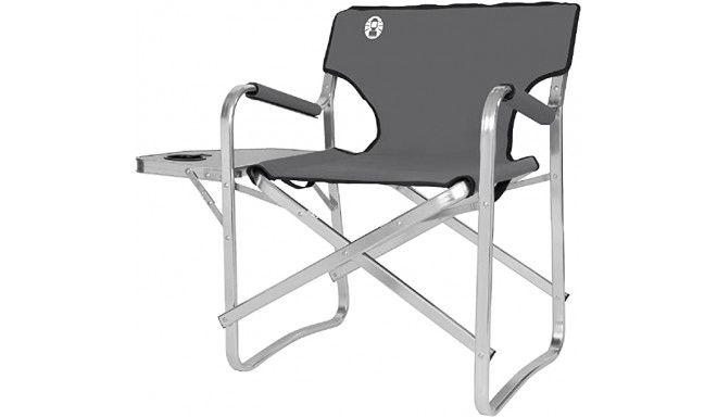 Coleman Aluminum Deck Chair with Table 2000038341, camping chair (grey/silver)