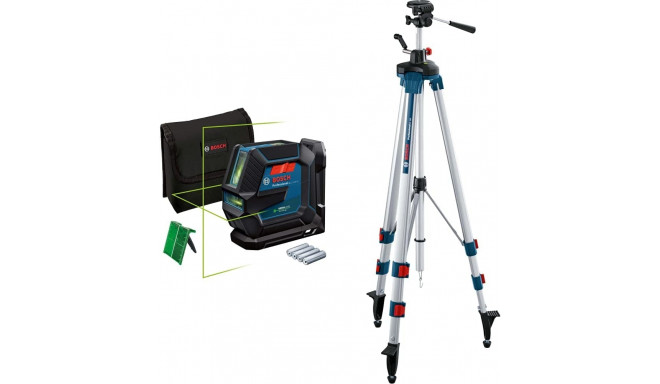 Bosch line laser GLL 2-15 G Professional, cross line laser (blue/black, green laser lines)