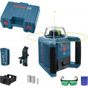 Bosch rotation laser GRL 300 HVG Professional, with holder (blue, case, green laser line)