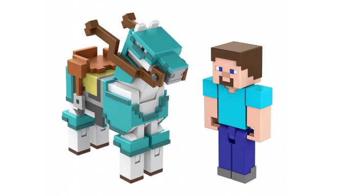 Mattel Minecraft Armored Horse and Steve Game Character