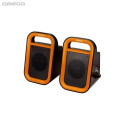 Omega OG119BO Stereo Multimedia Desktop Speakers 2x 3W Orange with 3.5mm Audio / USB Power