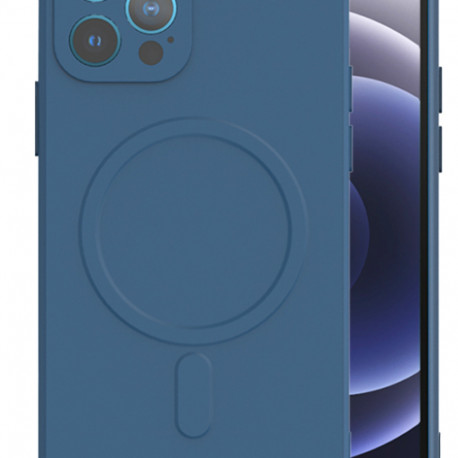 Mocco MagSilicone Soft Back Case Silicone Case for Apple iPhone 14 Plus Blue