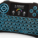 Savio KW-03 Wireless Mini Keyboard For  PC / PS4 / XBOX / Smart TV / Android + TouchPad Black (With 