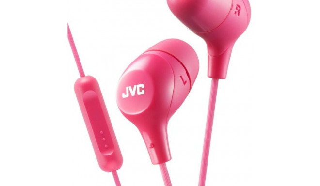 JVC HA-FX38M-P-E Marshmallow Headphones with remote & microphone Pink