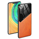 Mocco Lens Leather Back Case Aizmugurējais Ādas Apvalks Priekš Samsung Galaxy A42 5G Oranžs