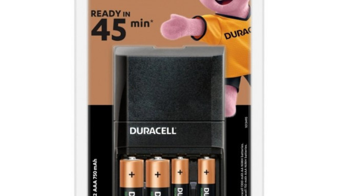 Duracell CEF27 Fast Bateriju Lādētājs Priekš 2 x AA / 2 x AAA / ar 2 x AA 1300 mAh / 2 x AAA 750 mAh