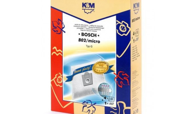 K&M Vacuum cleaner bag BOSCH typ G (4pcs)