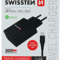Swissten Smart IC Travel Charger 2x USB 2.1A with Lightning MFI Cable 1.2 m