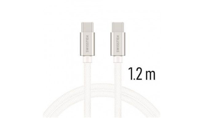 Swissten Textile Universal Quick Charge 3.0 USB-C to USB-C Data and Charging Cable 1.2m