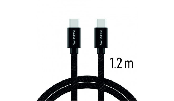Swissten Textile Universal Quick Charge 3.1 USB-C to USB-C Data and Charging Cable 1.2m