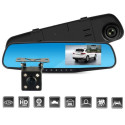 RoGer 2in1 Автомобильный видеорегистратор с зеркалом и задней камерой / Full HD / 170' / G-Sensor / 