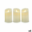 Sveču Komplekts Svārstības leņķis LED Krēmkrāsa 8 x 13 x 8 cm (6 gb.)