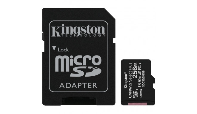 Kingston 256GB micSDXC Canvas Select Plus 100R A1 C10 Card + ADP