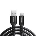 Axagon Data and charging USB 2.0 cable length 1 m. 3A. Black braided.