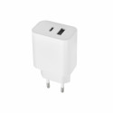 Maxlife MXTC-06 PD QC charger 1x USB-C 1x USB 30W white