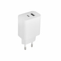 Maxlife MXTC-06 PD QC charger 1x USB-C 1x USB 30W white