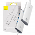 Baseus Lite Series Hub 4in1 USB to 4x USB 3.0, 25cm (White)