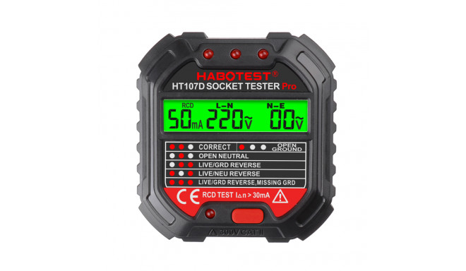 Socket tester with digital display Habotest HT107D