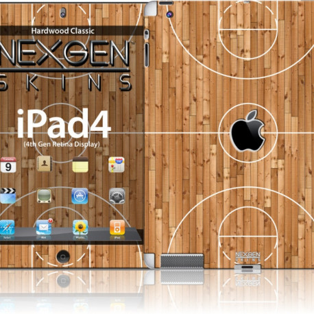 Nexgen Skins - Zestaw skórek na obudowę z efektem 3D iPad 2/3/4 (Hardwood Classic 3D)