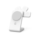 Crong MagSpot Pivot Stand - MagSafe charger for iPhone, Apple Watch and AirPods (White)