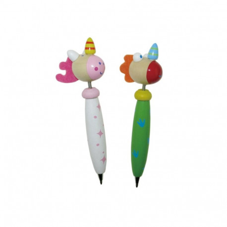 WOODEN - Długopis drewniany jednorożec, smok - wybór losowy koloru
