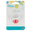 Mickey Mouse - Anatomically shaped silicone teat 6 m + (glow in the dark) (red)