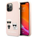 Karl Lagerfeld kaitseümbris iPhone 13 Pro Ikonik Karl and Choupette (KLHMP13LSSKCI)