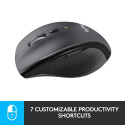 Logitech Marathon M705 Wireless Mouse, RF Wireless, 1000 DPI, Charcoal