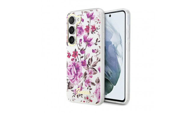 Guess Flower Collection - Etui Samsung Galaxy S23 (biały)