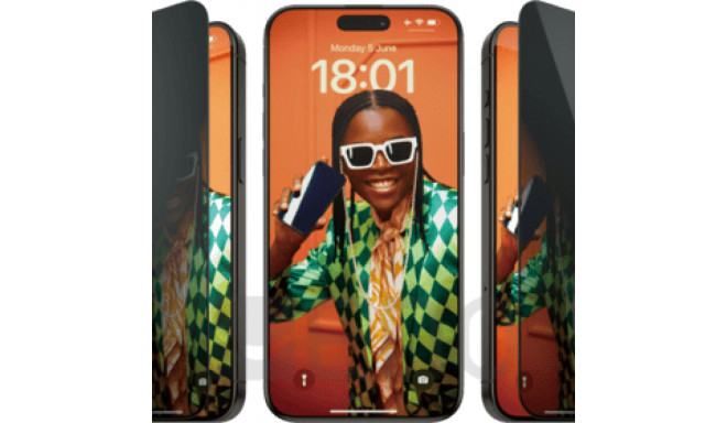 PanzerGlass kaitseklaas SP iPhone 15 Pro Max UWF Privacy (+ aplikaator)