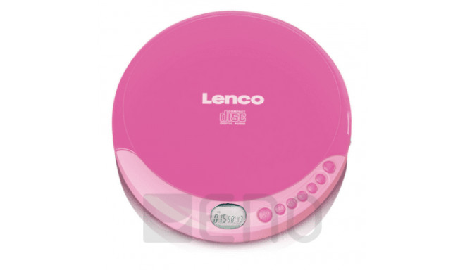 Lenco CD-011 Discman CD-Player m. Ladefunktion pink