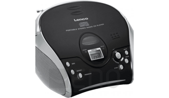 Lenco SCD-24 Tragbares Radio m. CD-Player Schwarz/Silber