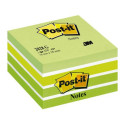 Märkmepaber iseliimuv POST-IT, 76x76mm, märkmekuup 450 lehte, rohelised toonid