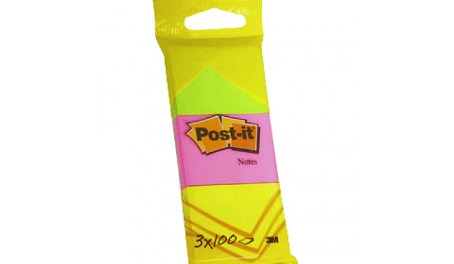 Märkmepaber iseliimuv POST-IT 38x51mm, 3 x 100l, neoonassortii, blisterpakend