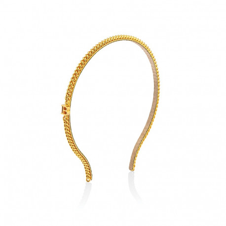 BALMAIN HAIR 18K kullatud kett-peavõru, M / Pont des Arts Golden Headband, M