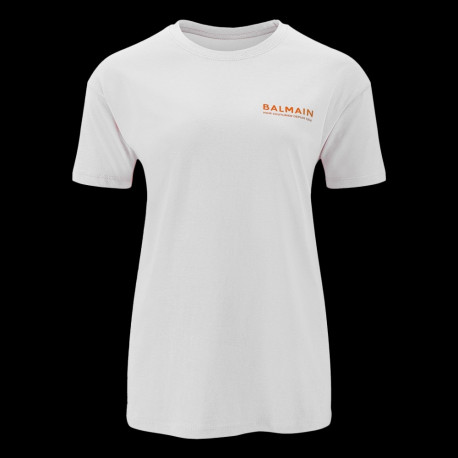 BALMAIN HAIR T-särk BALMAIN logo valge / neon, M / T-shirt BALMAIN logo white / neon, M