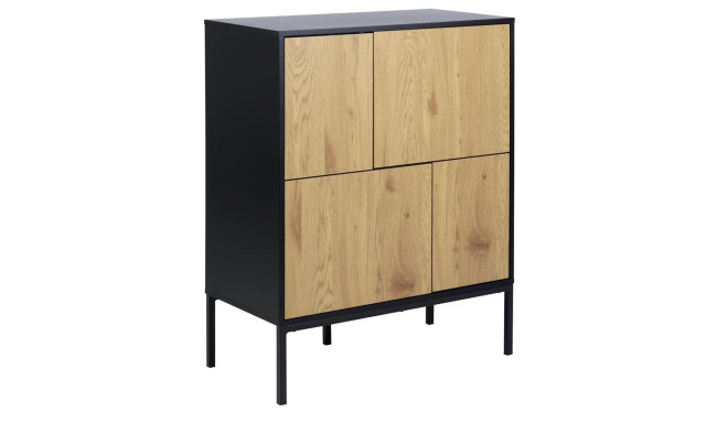 Sideboard SEAFORD 80x40xH103cm, oak/black