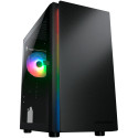 COUGAR | Purity RGB Black | PC Case | Mini Tower / TG Front Panel with ARGB strip / 1 x ARGB Fan / 3