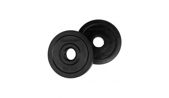 Raskuskettad TUNTURI Rubber Plates, 30 mm, 0.5kg (paar)