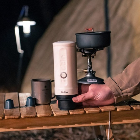 OUTIN NANO portable espresso coffee machine, pearl white