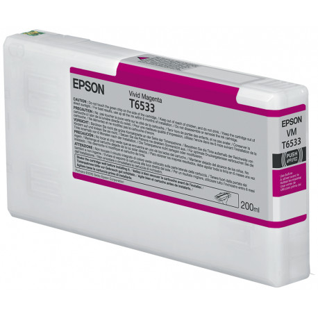 EPSON T6533 Ink Cartridge, Vivid Magenta