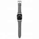 Karl Lagerfeld pasek do Apple Watch 38/40/41 mm KLAWMSAKLHPG STRAP SAFFIANO MONO SILVER